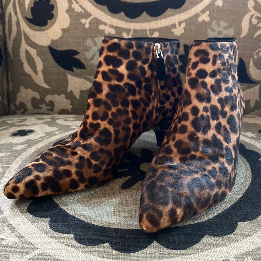 Prada Leopard Kitten Heel Booties